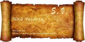 Sütő Valéria névjegykártya